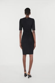 RC Midi Dress Openwork Detailing Black UKM101-MQ014