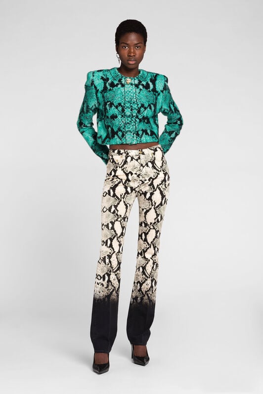 RC Jeans mit geradem Bein und Python-Print RC Jeans mit geradem Bein und Python-Print Hellbraun PKJ218-DAE79