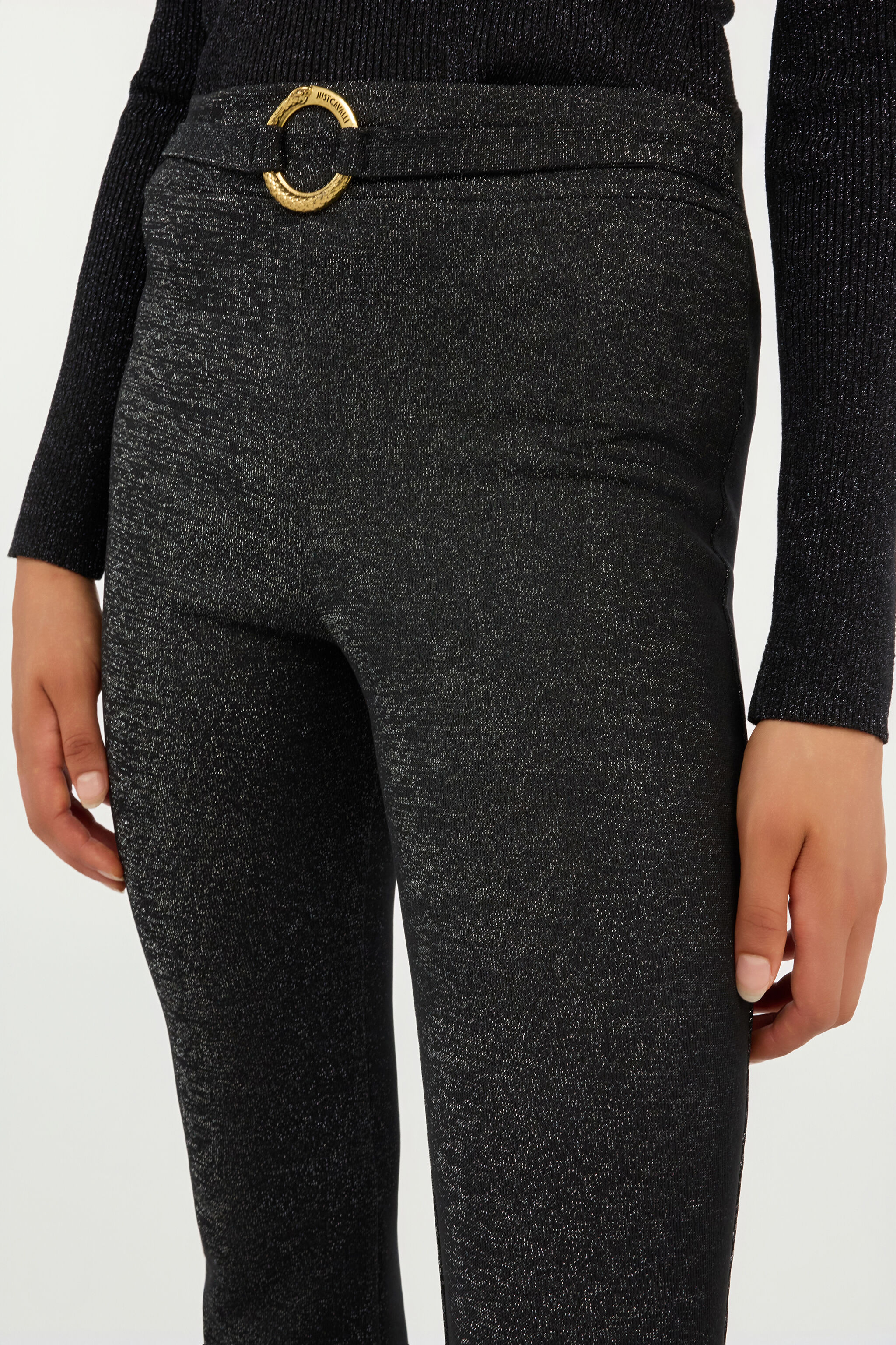 JC Black Trousers With Snake Buckle JC Black Trousers With Snake Buckle BLACK VFS013-VF271