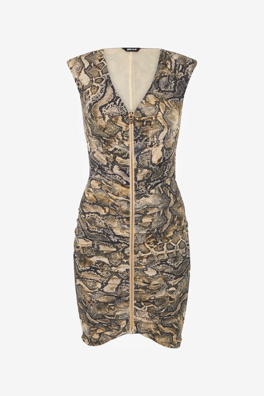 JC Mini Dress With Zipper And Python Print JC Mini Dress With Zipper And Python Print CORTECCIA UFT180-UF246