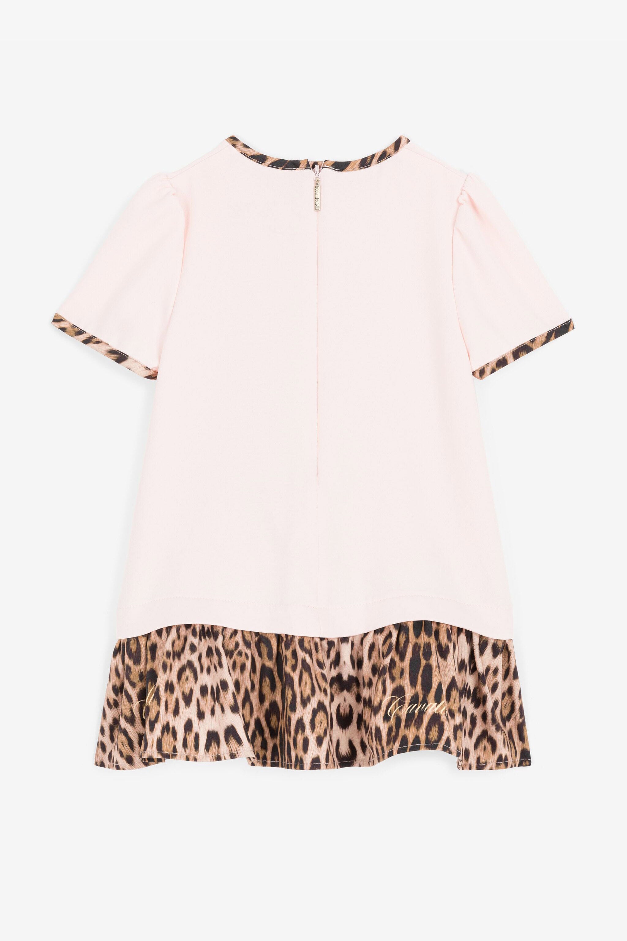 JU RC Monogram And Leopard-Print Dress Pink RJT110-RJ005