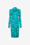 RC Marble-print bodycon midi dress RC Marble-print bodycon midi dress Light blue RKT113-LNH62