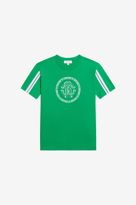 JU T-shirt Blanc en Coton GREEN TJT61J-JD001