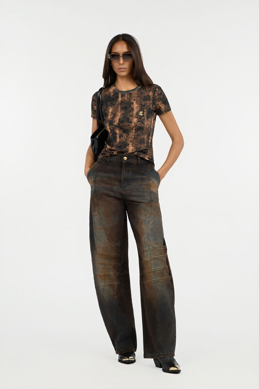 JC Camiseta Con Estampado Python JC Camiseta Con Estampado Python BRUNETTE VFT184-VF307