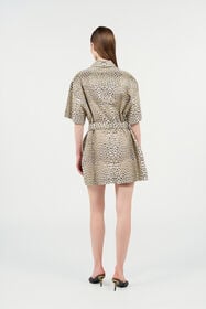 RC Pop Jaguar Print Mini Dress YELLOW/BLACK WQT126-OXR30