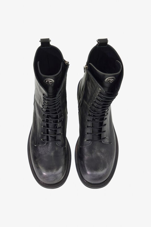RC Botas de cordones de cuero RC Botas de cordones de cuero Negro TRS013-PN195