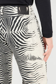 RC Pants With White Tigress Print Black/White URJ202-4NN49