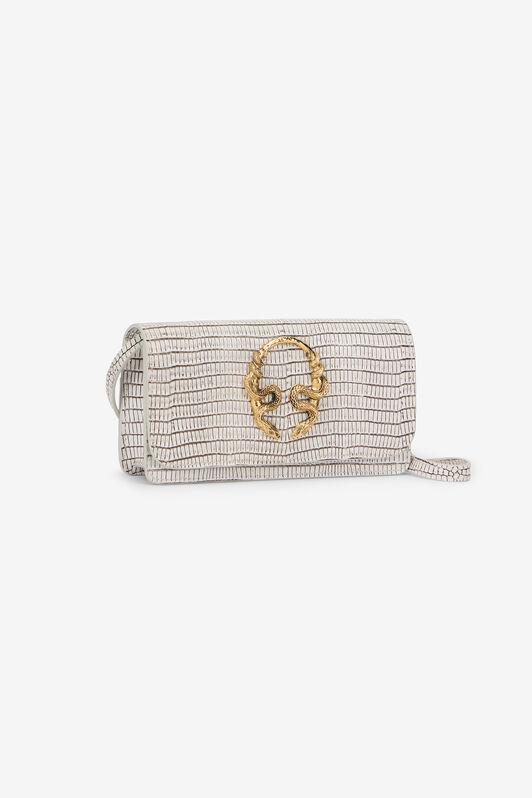 RC Serpentine Mini Leather Bag BONE WKA022-PZ119