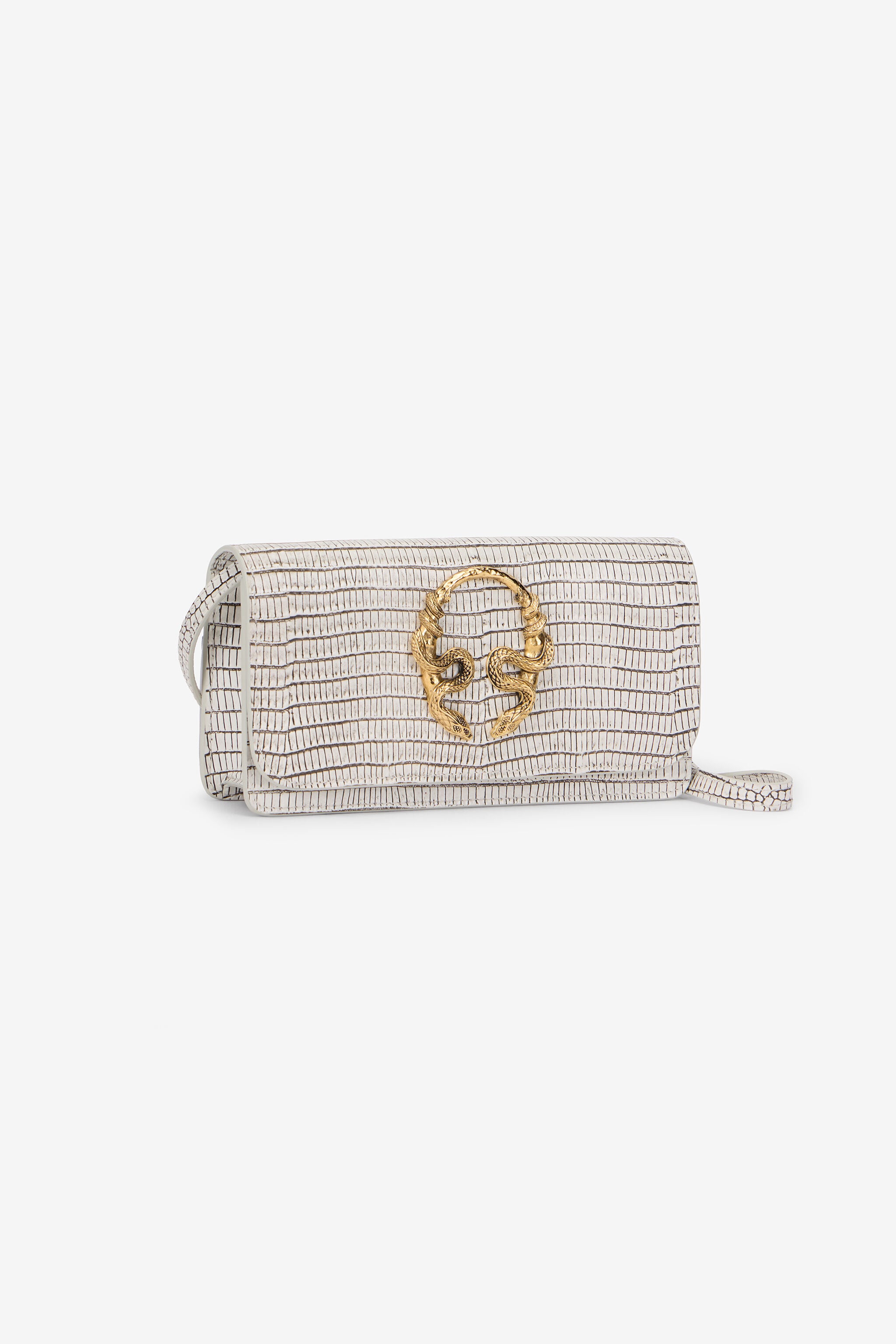 RC Serpentine Mini Leather Bag BONE WKA022-PZ119