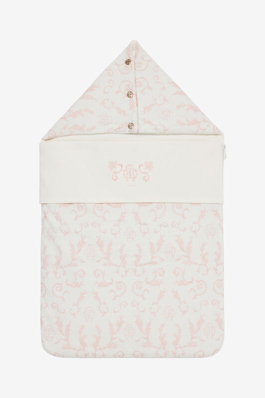 JU Sleeping Bag With Floral Print And RC Monogram JU Sleeping Bag With Floral Print And RC Monogram Pink UJT807-JFO36