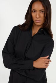 JC Long-sleeve solid color shirt BLACK VFT232-VF379