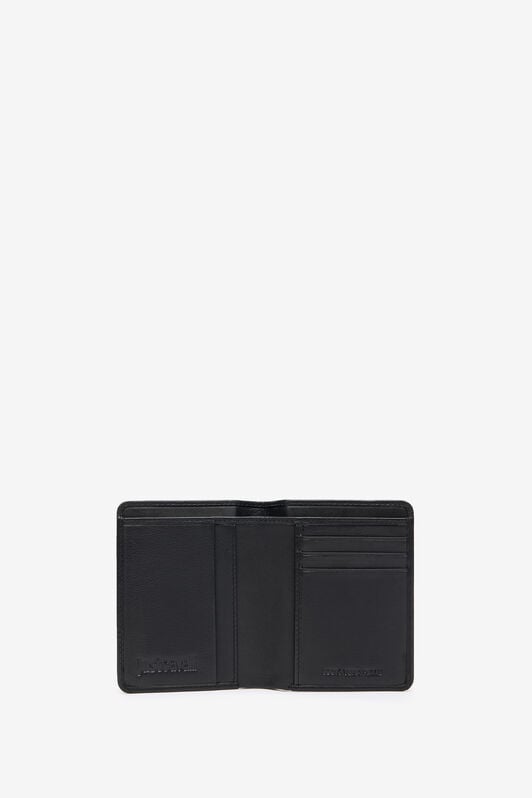 JC Portefeuille Pliant En Cuir Noir Avec Logo Embossé JC Portefeuille Pliant En Cuir Noir Avec Logo Embossé BLACK VFP023-VF579