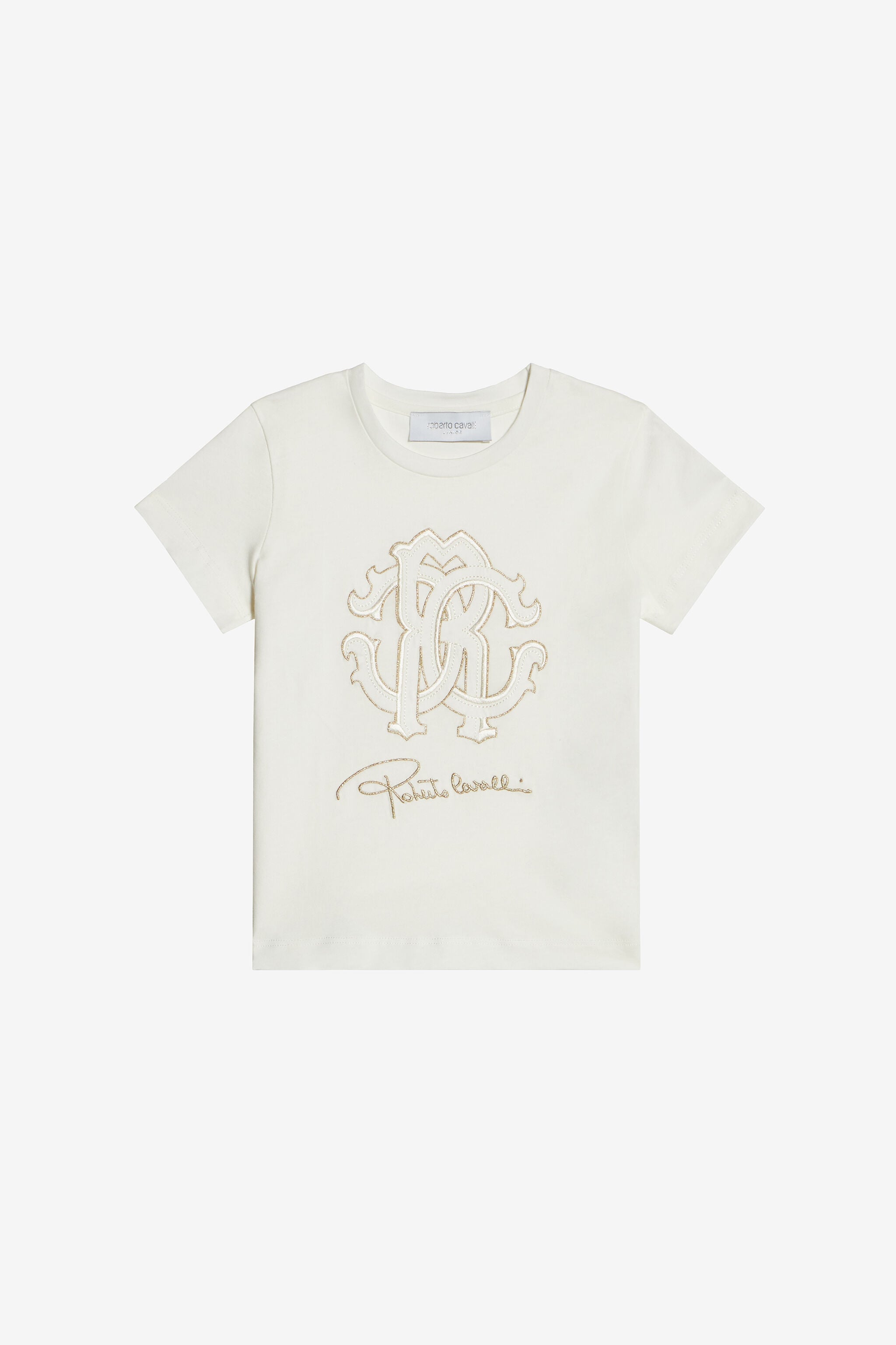JU T-Shirt With Embroidered RC Monogram And Logo JU T-Shirt With Embroidered RC Monogram And Logo MILKY WHITE UJT62C-JD001