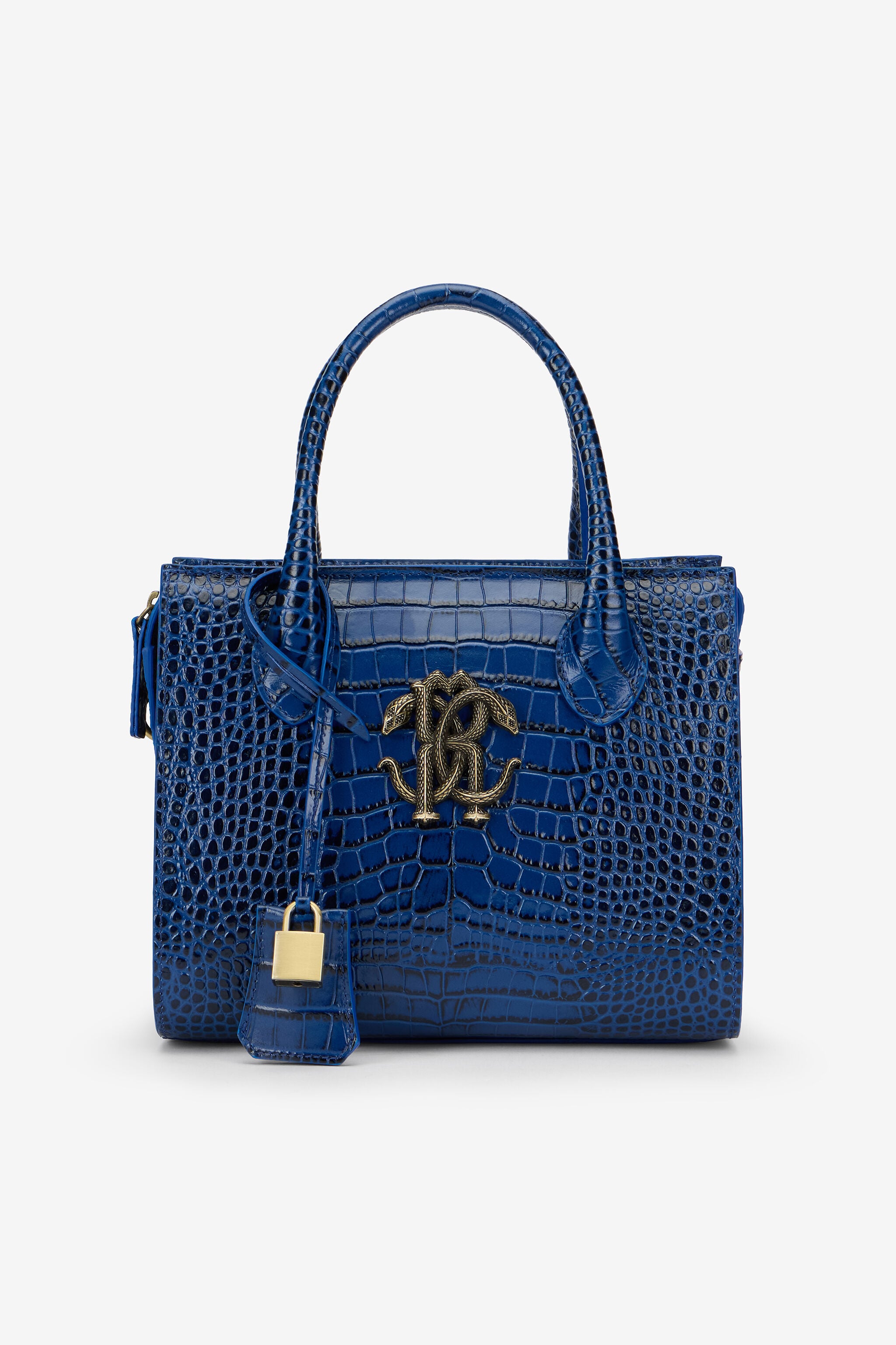 RC Bolso de Mano Azul Efecto Cocodrilo BLUETTE QOB00D-PZO32