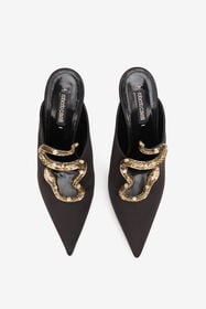 RC Black Mules with Jewel Snake Detail BLACK XWS005-FL113