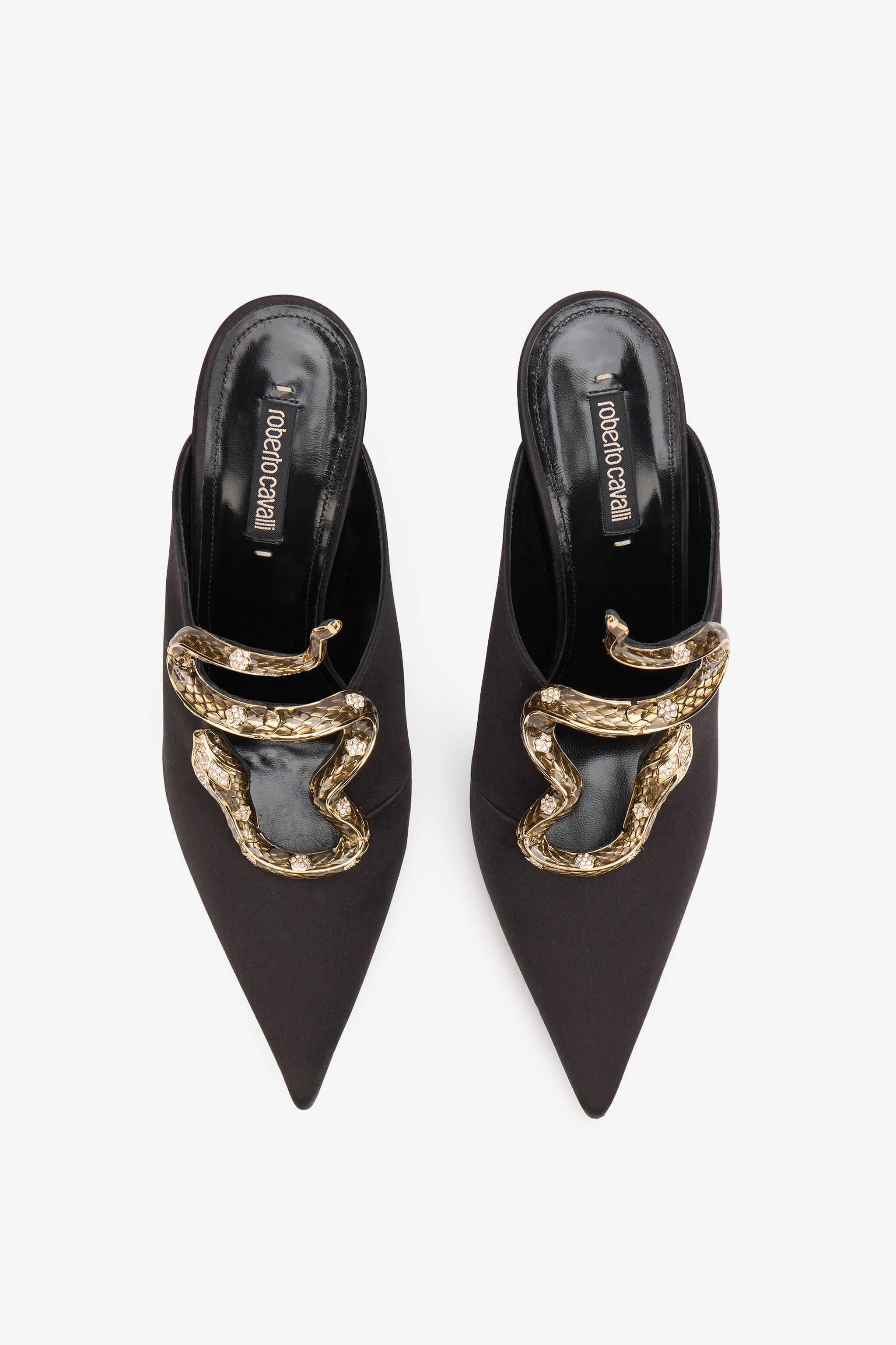 RC Schwarze Mules Mit Schmuck-Schlangendetail BLACK XWS005-FL113