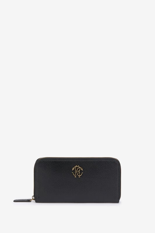 RC Black Zip-Around Wallet With Mirror Snake Monogram RC Black Zip-Around Wallet With Mirror Snake Monogram BLACK QOA00C-PZO37