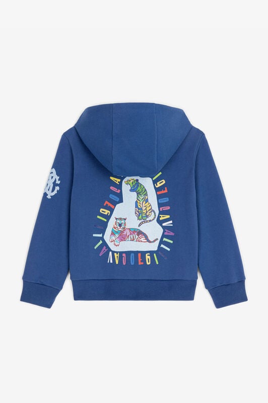 JU Logo-Print Cotton Hoodie JU Logo-Print Cotton Hoodie Blue RJT90D-CF050
