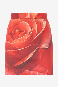 RC Minijupe À Imprimé Roses Rouge UKT308-7MN48