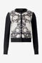 RC Cardigan En Soie Mélangée Avec Fleurs RC Cardigan En Soie Mélangée Avec Fleurs Noir/Blanc VQM909-MQ002