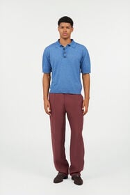 RC Polo in Maglia Blu con Logo Ricamato ENDLESS SKY WNM609-MG001