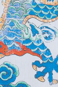 RC Shirt With Dragon, Flowers And Butterflies WHITE LIGHT BLUE VRT722-CH106