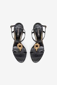 RC Leather Sandal with Jewel Detail BLACK WKS008-PZ975