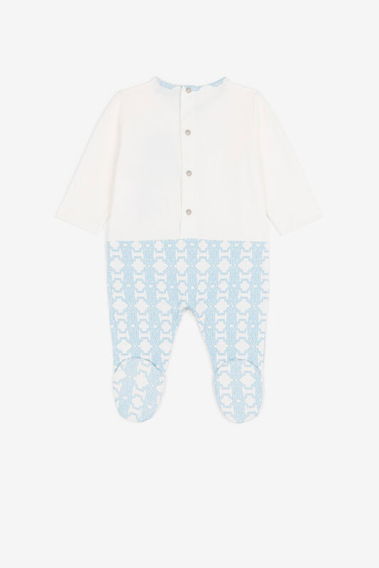 JU Monogram cotton babygrow set JU Monogram cotton babygrow set Baby blue QJT894-JV025