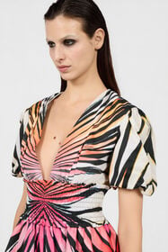 RC Ray Of Paradise Print Dress Mini CORAL XKT132-3AM33