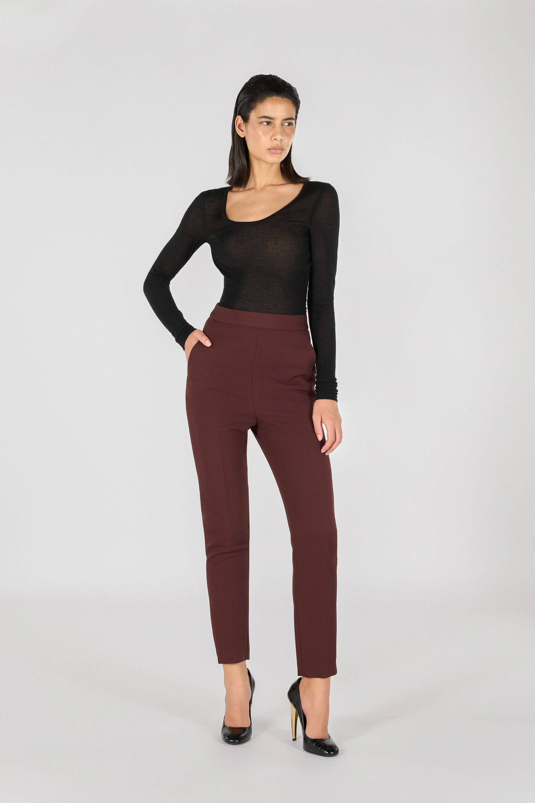 RC High-waisted trousers Purple TWT203-WP059