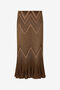RC Jupe en maille Lurex jacquard à chevrons RC Jupe en maille Lurex jacquard à chevrons BROWN/PINK XQM301-MO007