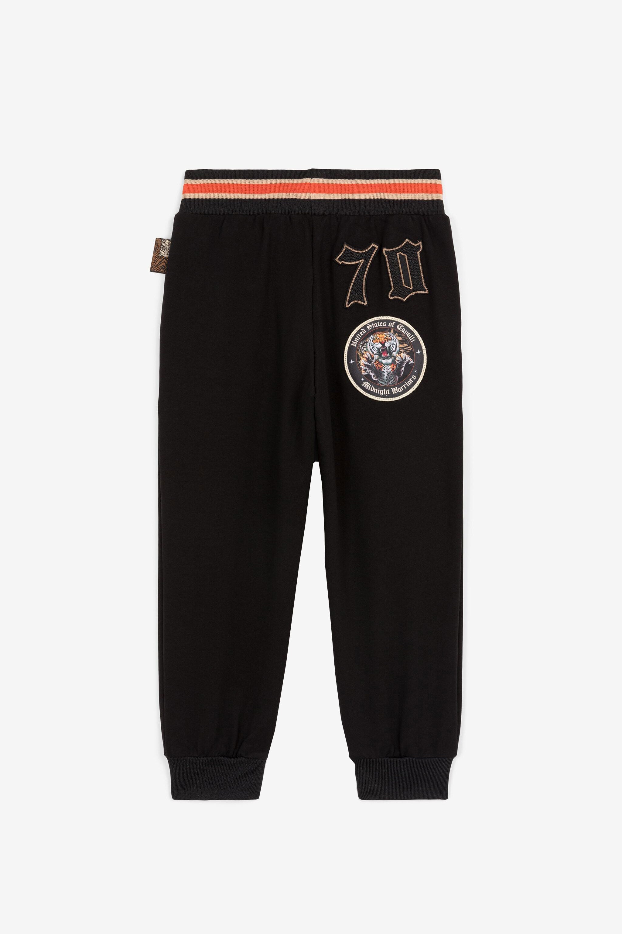 JU Slogan-Appliqué Sweatpants JU Slogan-Appliqué Sweatpants Black OJT251-ISA2J