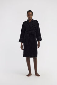 HO Crystal Snakes terry cotton bathrobe. Negro RALM39-IM039