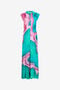 RC Robe longue chemisier à imprimé marbré multicolore VERDE/ROSA VWT194-JRR79