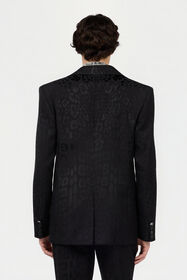 RC Black Jacquard Tailored Jacket BLACK XNT406-TJ033