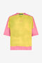 RC T-Shirt Color-Block Jaune Et Rose RC T-Shirt Color-Block Jaune Et Rose YELLOW WNT62D-JD060