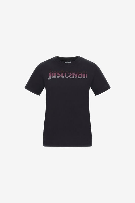 JC Just Cavalli Logo T-Shirt JC Just Cavalli Logo T-Shirt Black RKT851-RK357