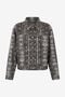 RC Veste En Denim Imprimé Python RC Veste En Denim Imprimé Python PYTHON DARK GREY SOJ40B-DL011