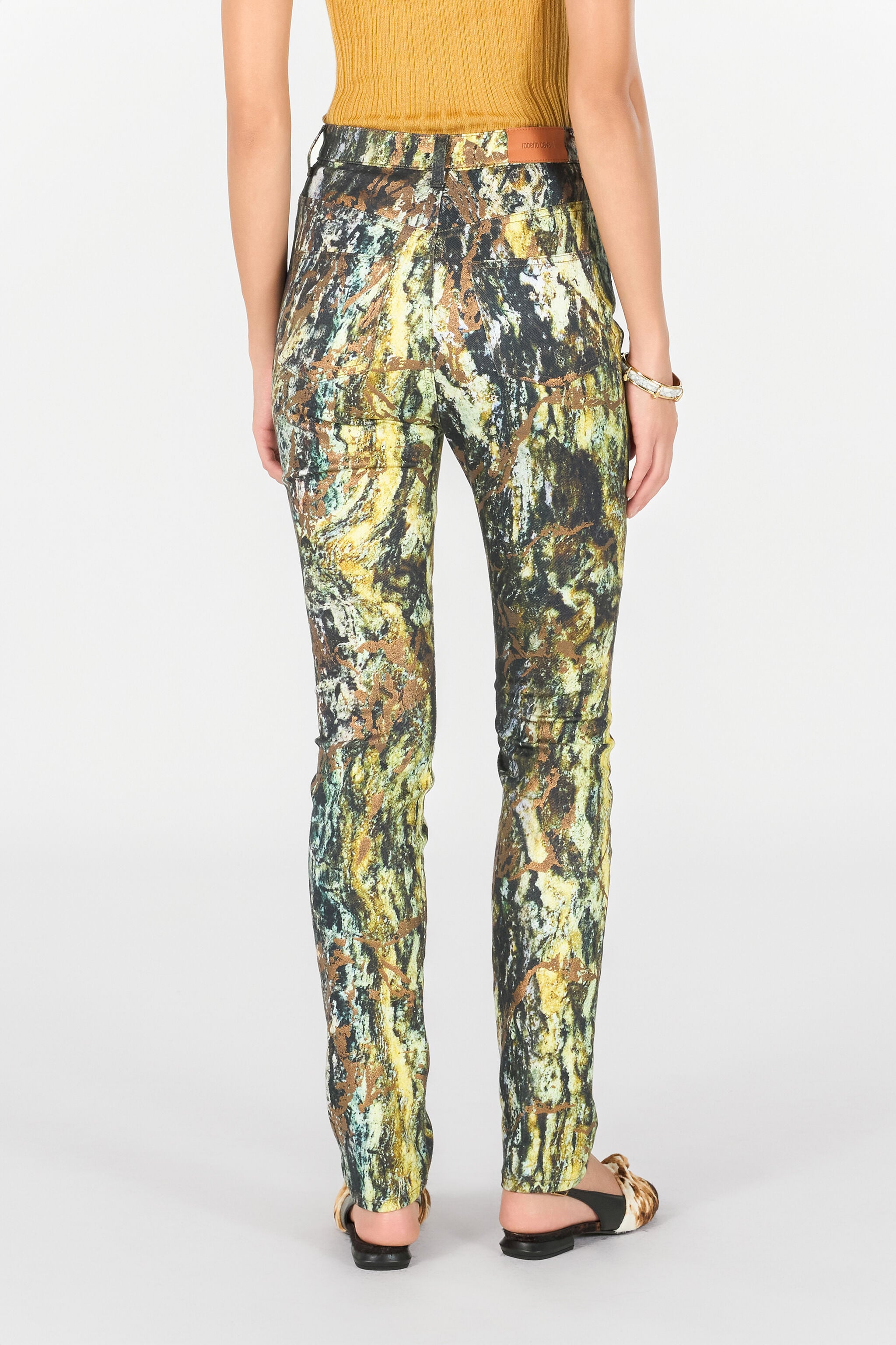 RC Skinny trousers with Marble print RC Skinny trousers with Marble print Dark green TWJ233-DAN35