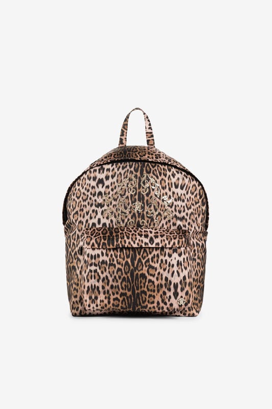 JU Leopard-Print Backpack JU Leopard-Print Backpack Light brown QJB001-5RF65