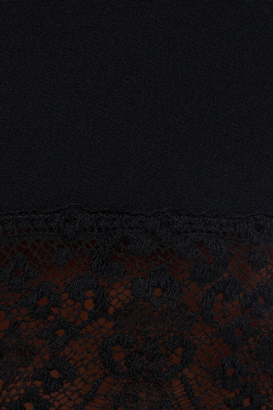 RC Minikleid Mit Spitze Am Saum RC Minikleid Mit Spitze Am Saum Schwarz VKT135-KU013