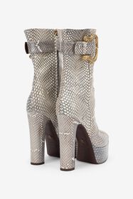 RC Elaphe Leather Platform Ankle Boots JEANS XQS003-UBA01