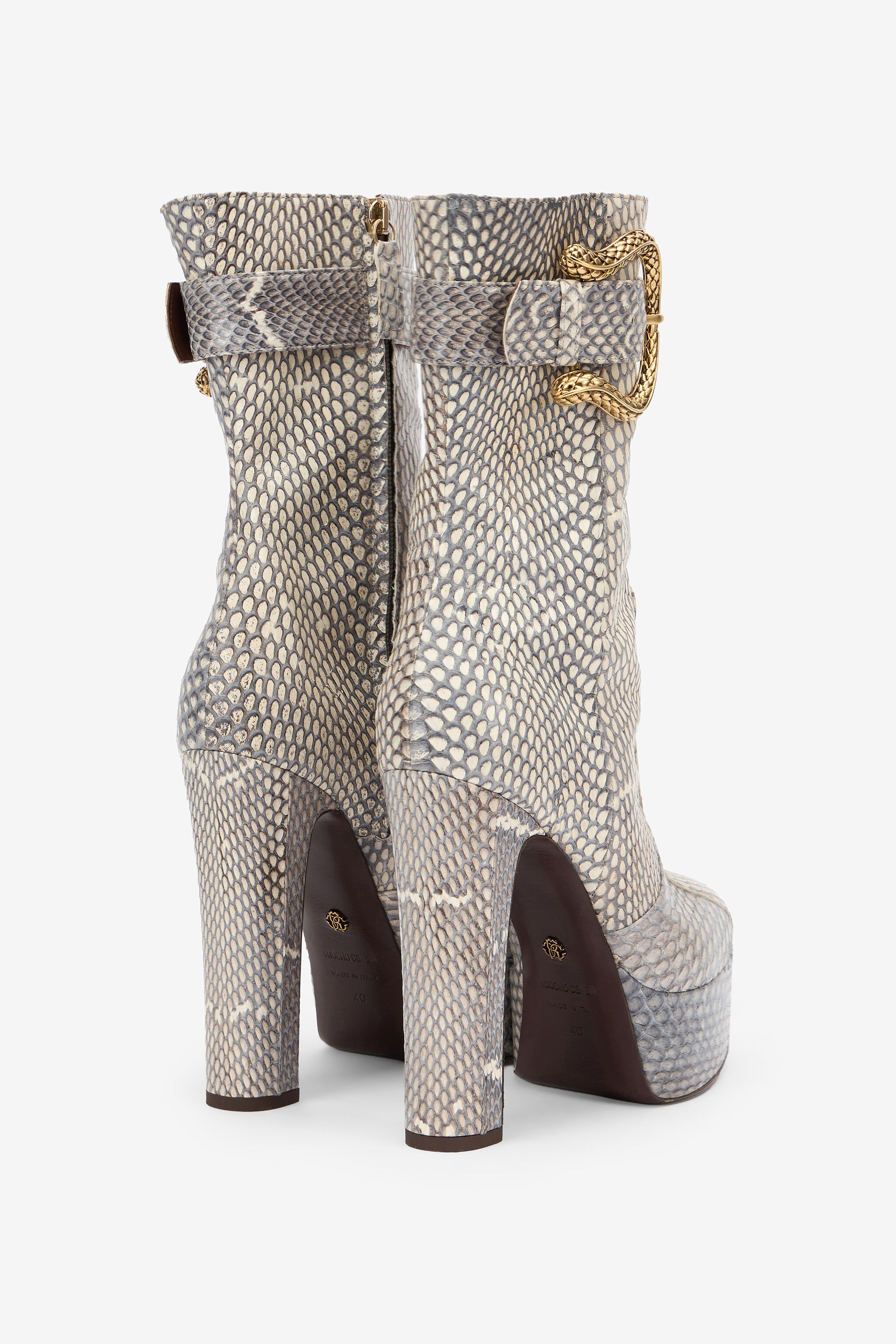 RC Elaphe Leather Platform Ankle Boots RC Elaphe Leather Platform Ankle Boots JEANS XQS003-UBA01
