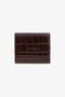 RC Porte-Cartes En Cuir Effet Croco Marron RC Porte-Cartes En Cuir Effet Croco Marron Marron foncé TKA004-PZ975