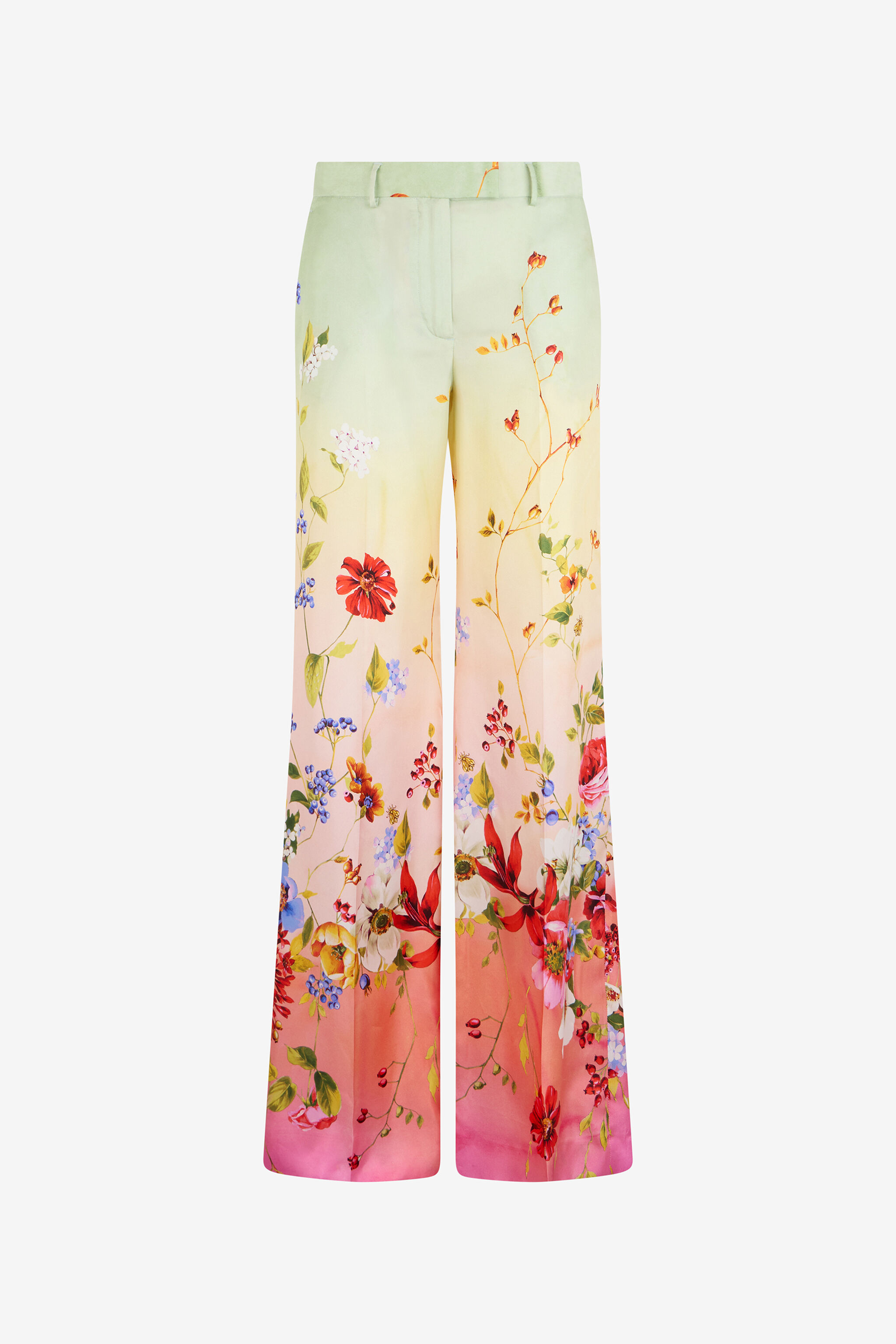 RC Pantalones De Seda Estampado Miami Flowers RC Pantalones De Seda Estampado Miami Flowers GREEN/FUCHSIA WQT201-OZR32