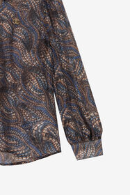JU Camicia in seta con stampa Python FAGIANEL.C XJT70J-CTS67