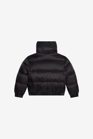 JU Schwarze Steppjacke mit grünem Jaguar-Print-Futter BLACK/G.V. XJT40T-5RS64