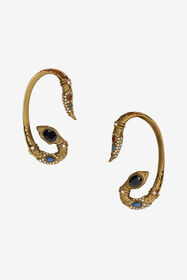 RC Snake-Shaped Earrings Gold VKG013-AM081