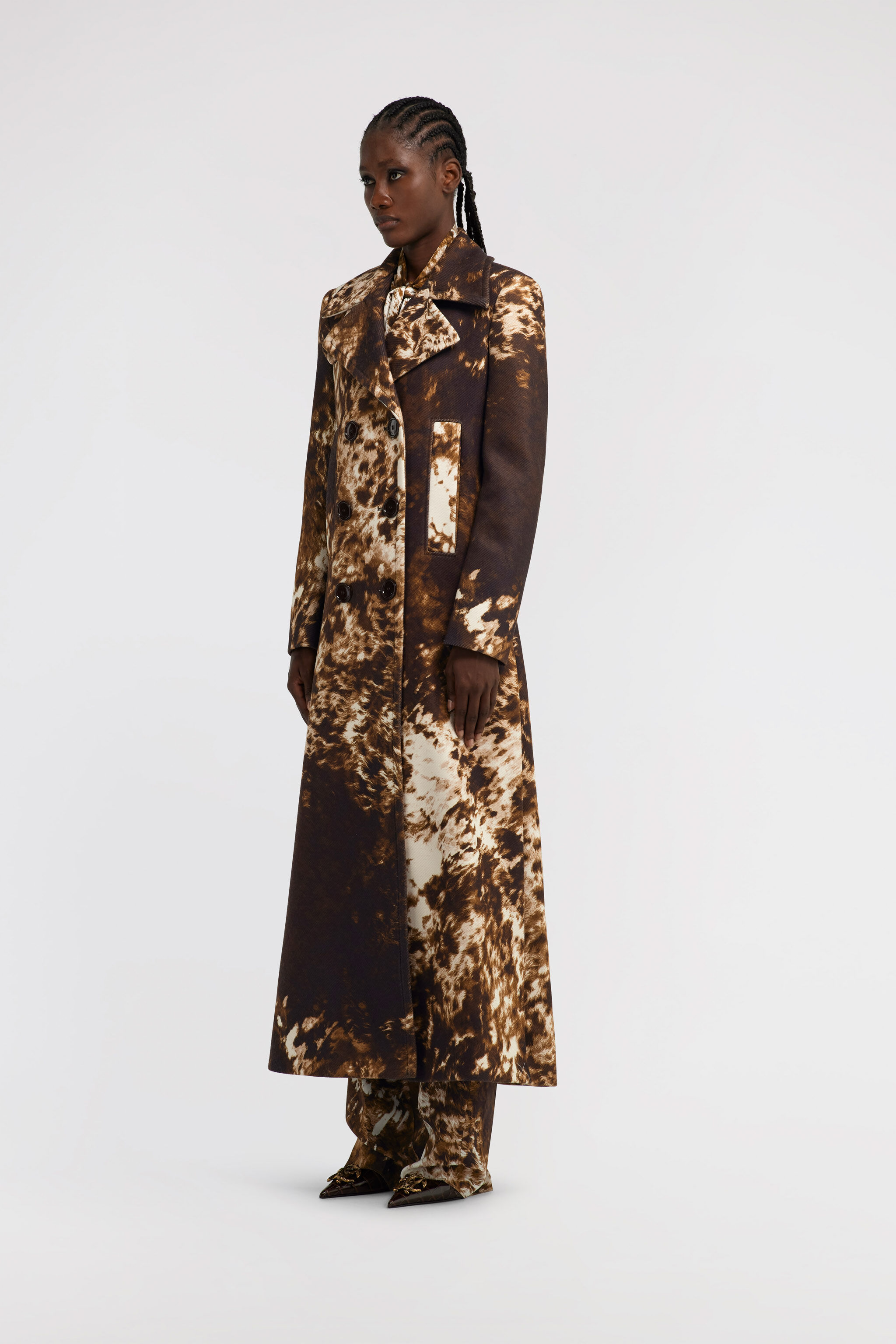 RC Appaloosa Print double-breasted Trench RC Appaloosa Print double-breasted Trench Brown TKT505-9MN08