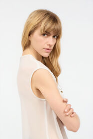 JC See-Through Sleeveless Top White UFT154-UF220